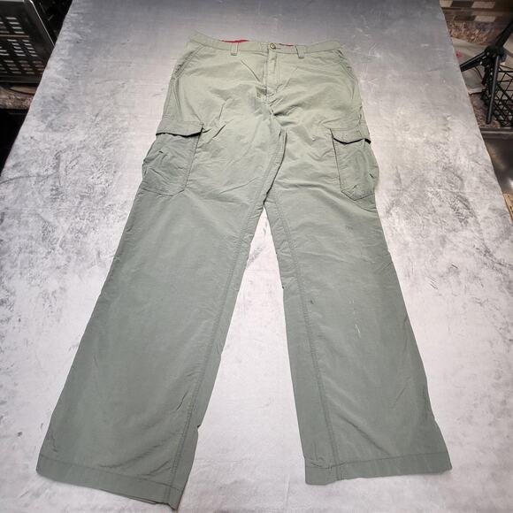 Quiksilver Cargo Pants Mens 36x31 Nylon Outdoor Utility Pockets Wide Leg Hiking - Picture 1 of 9